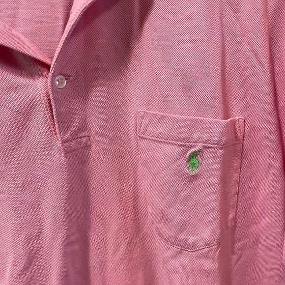Polo Ralph Lauren Men’s Golf Fit Pink Pocket Polo Shirt Size XL 100%‎ Cotton - Picture 2 of 5